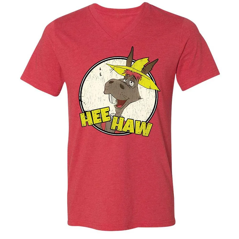 Unisex V-Neck T-Shirt - 188986X3 - Heather Red - 7