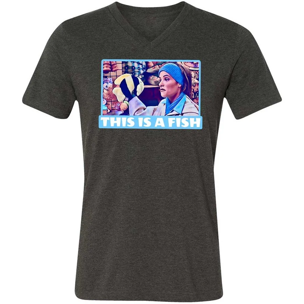Unisex V-Neck T-Shirt - 3QZSK26V - Dark Grey Heather - 8