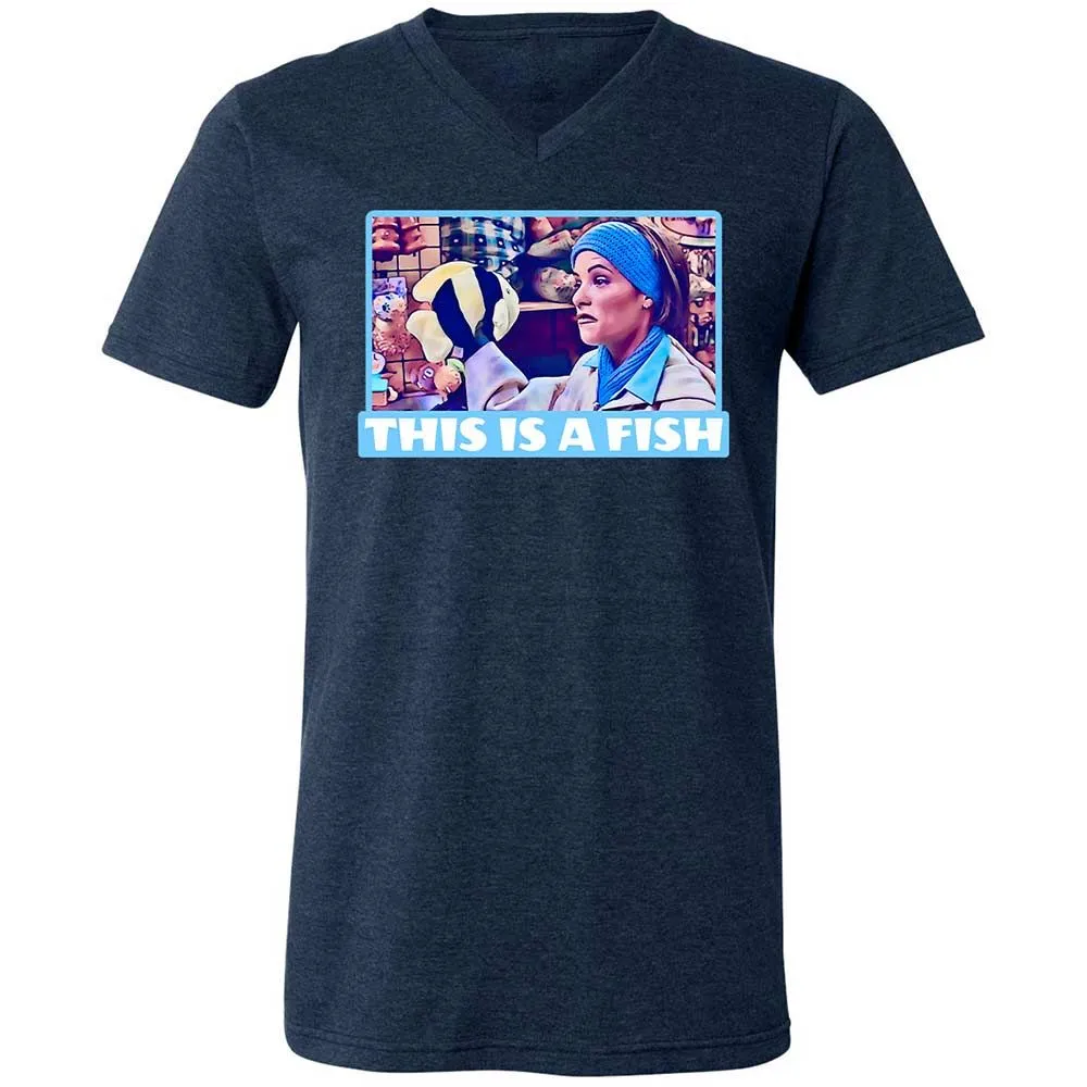 Unisex V-Neck T-Shirt - 3QZSK26V - Heather Navy - 13