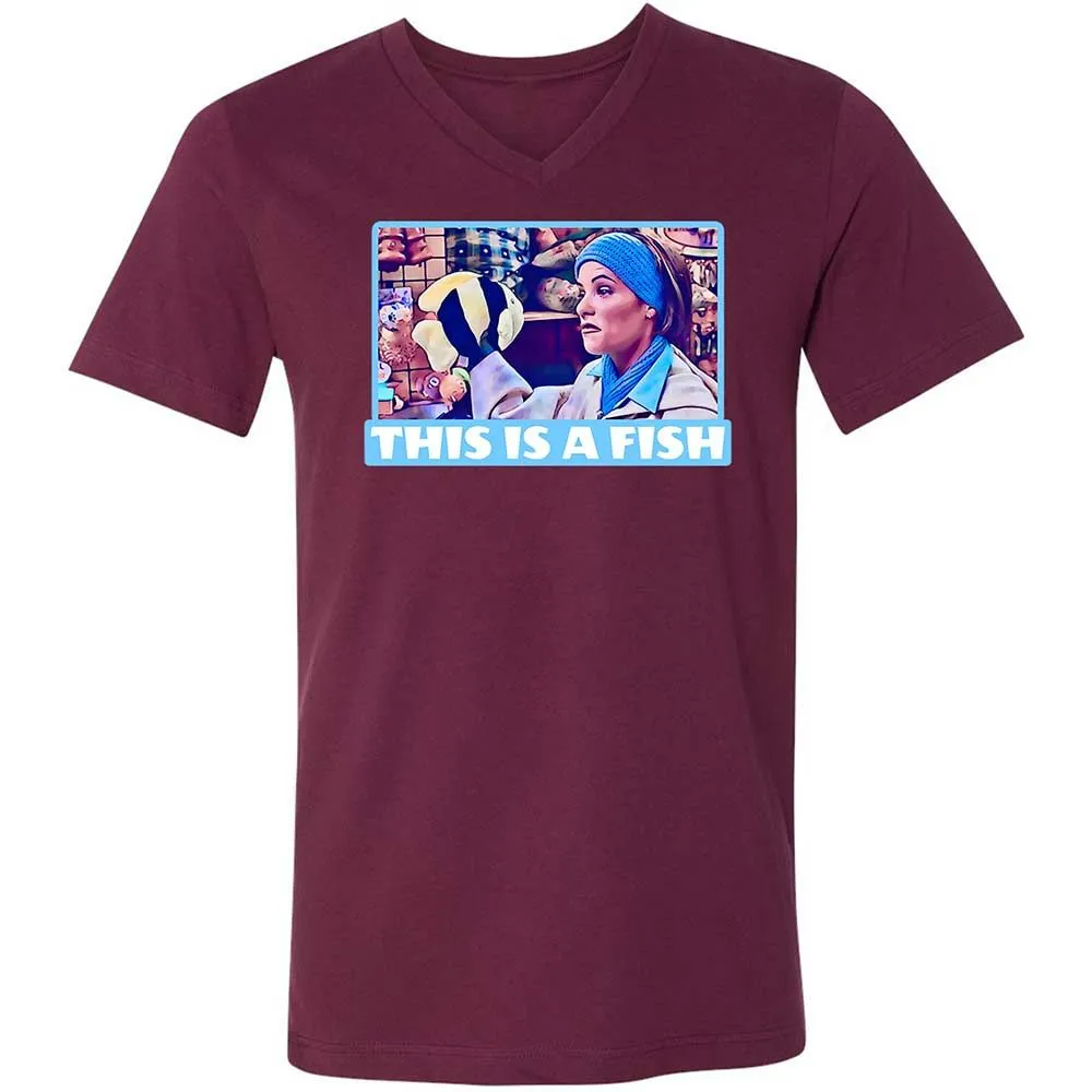 Unisex V-Neck T-Shirt - 3QZSK26V - Maroon - 14