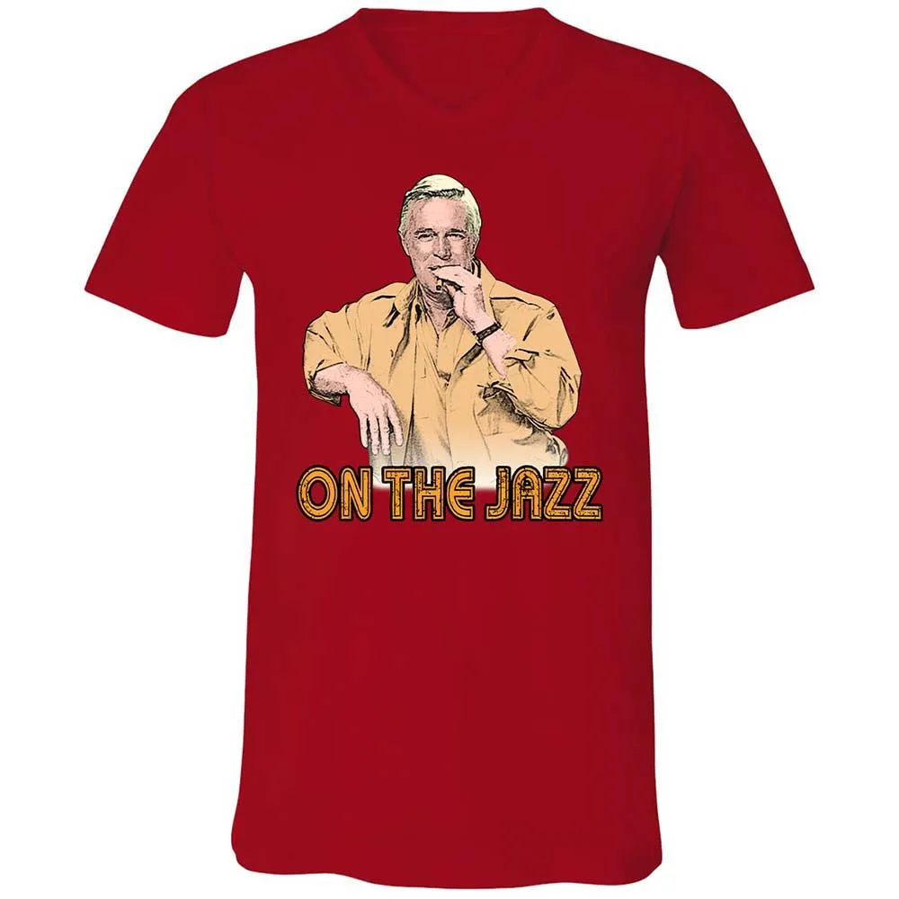 Unisex V-Neck T-Shirt - ZB25GMHY - Red - 5