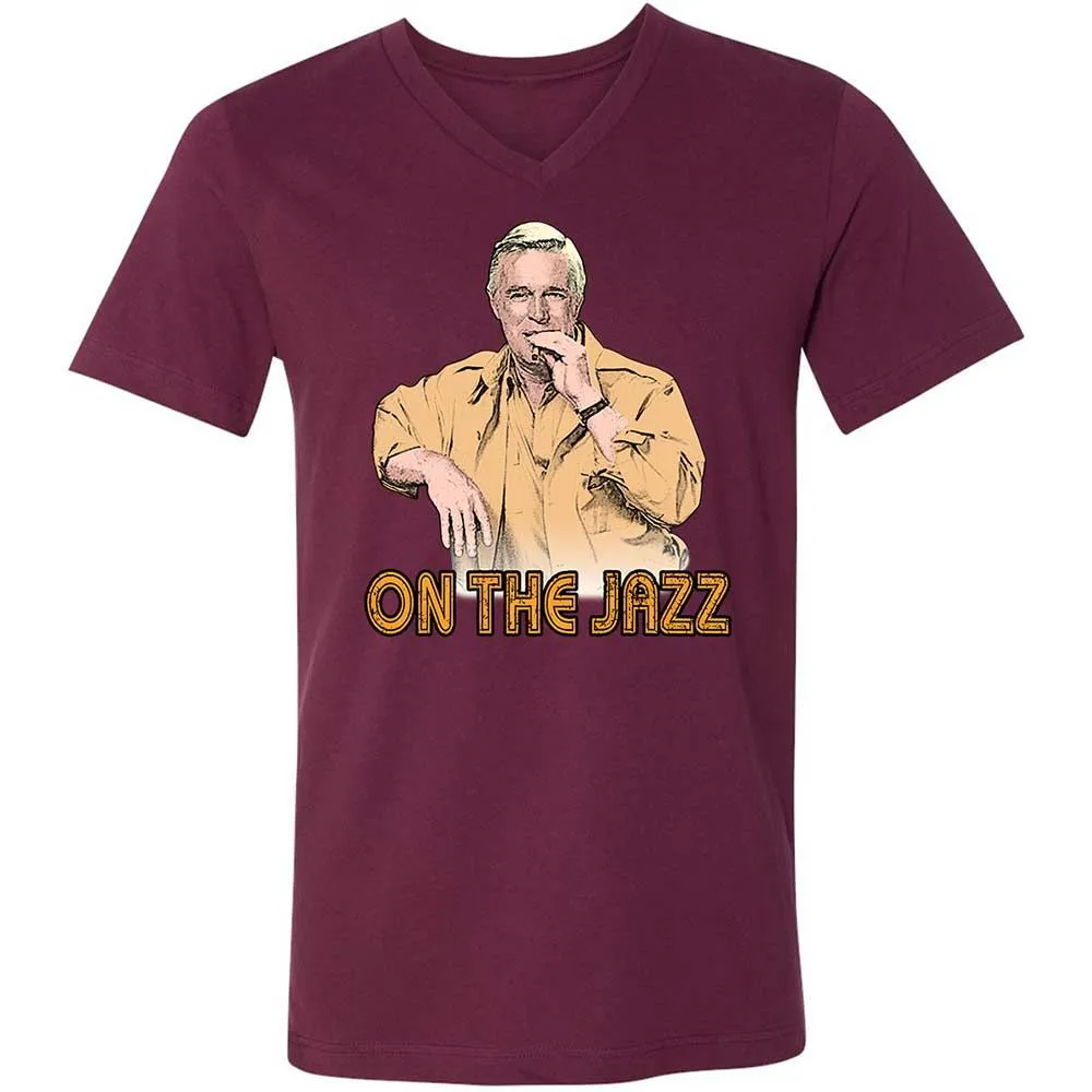 Unisex V-Neck T-Shirt - ZB25GMHY - Maroon - 14