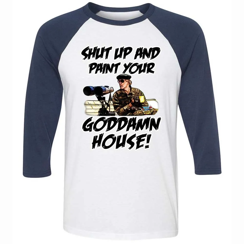 Unisex 3/4 Baseball Tee - QE7K7M6B - White/Navy - 8