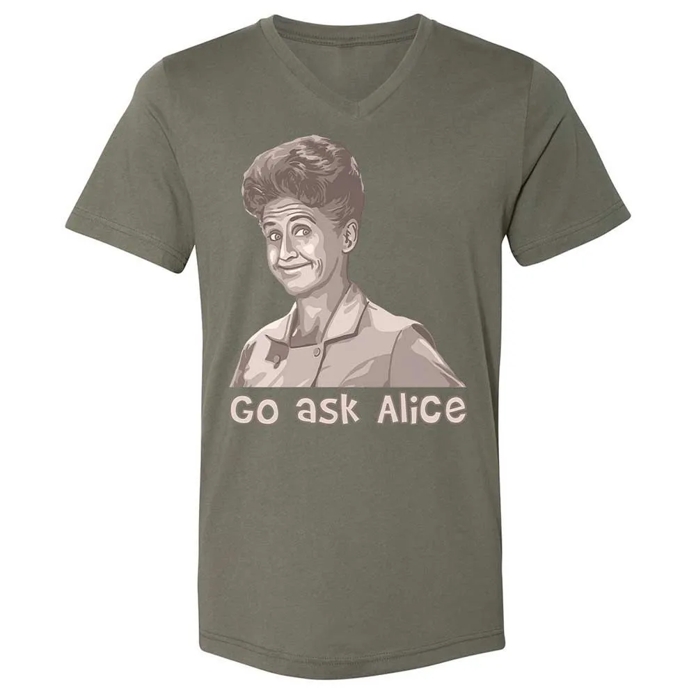 Unisex V-Neck T-Shirt - 23579J1Q - Military Green - 15