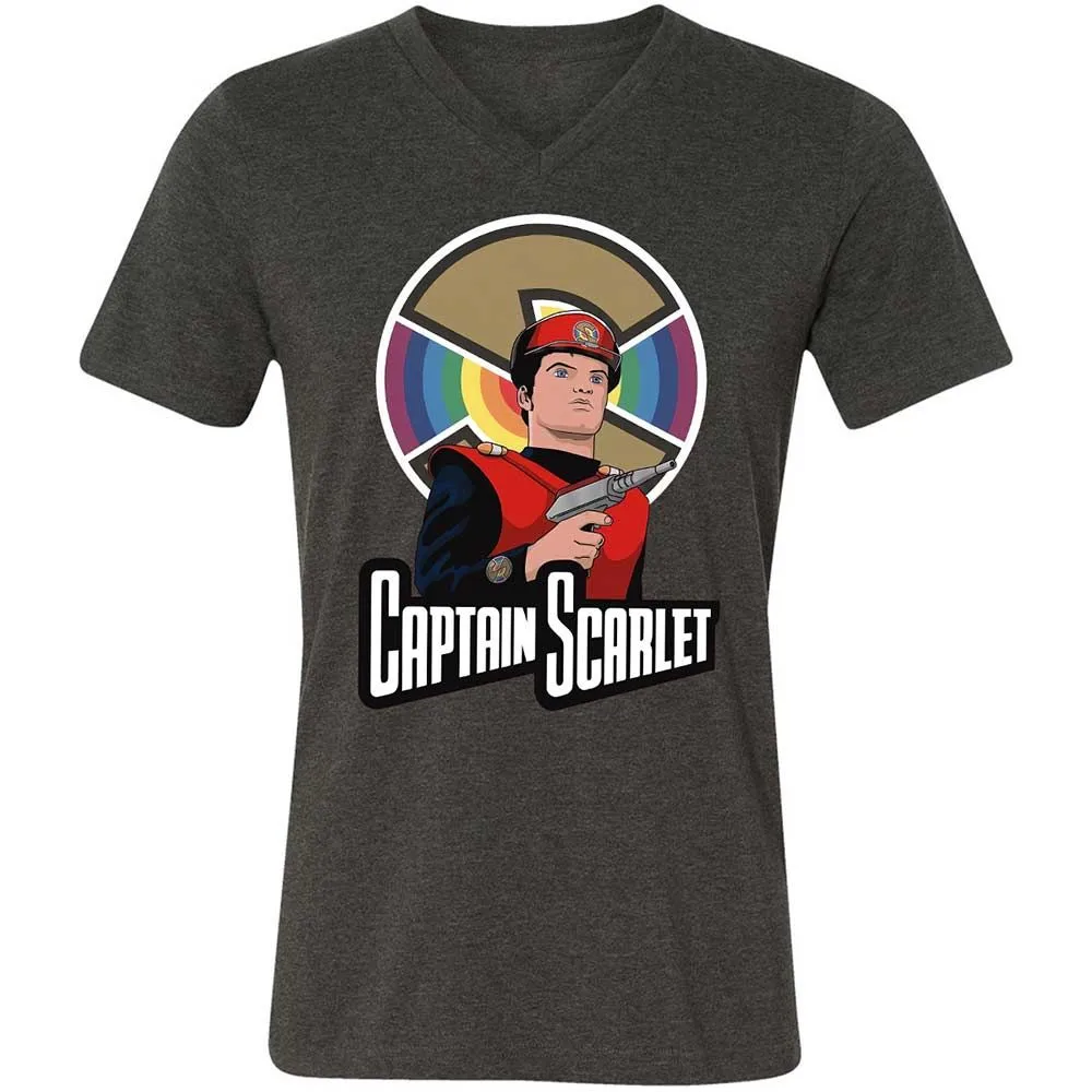 Unisex V-Neck T-Shirt - 4NJ375XF - Dark Grey Heather - 9