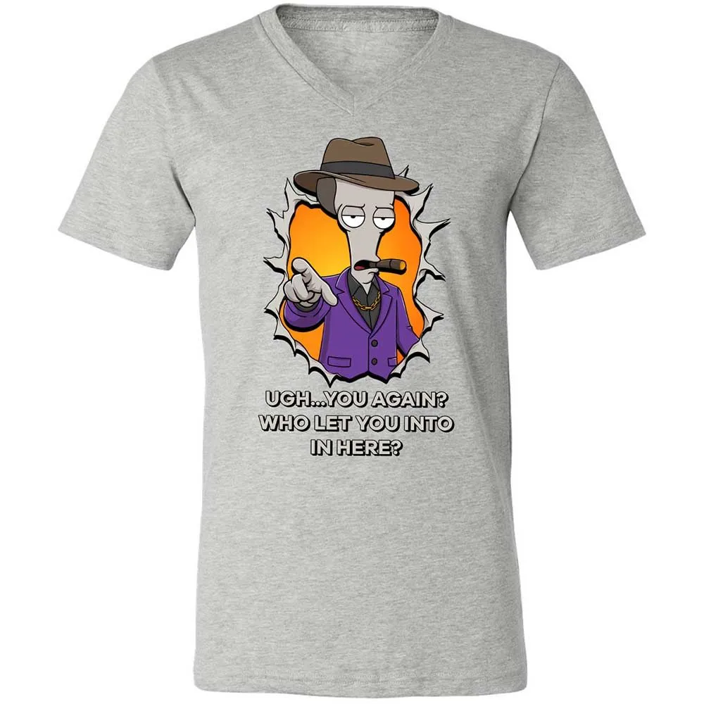 Unisex V-Neck T-Shirt - BXRKX8ND - Athletic Heather - 2