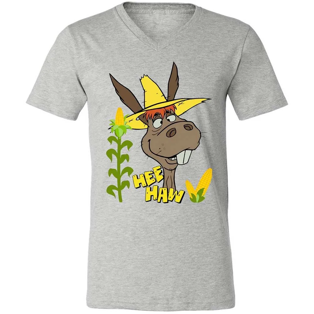 Unisex V-Neck T-Shirt - XDKT7B58 - Athletic Heather - 2