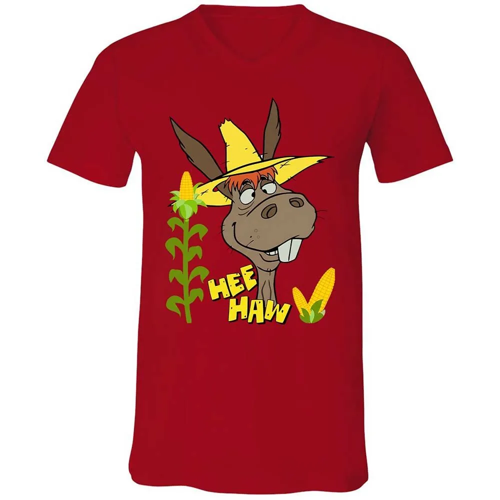 Unisex V-Neck T-Shirt - XDKT7B58 - Red - 5