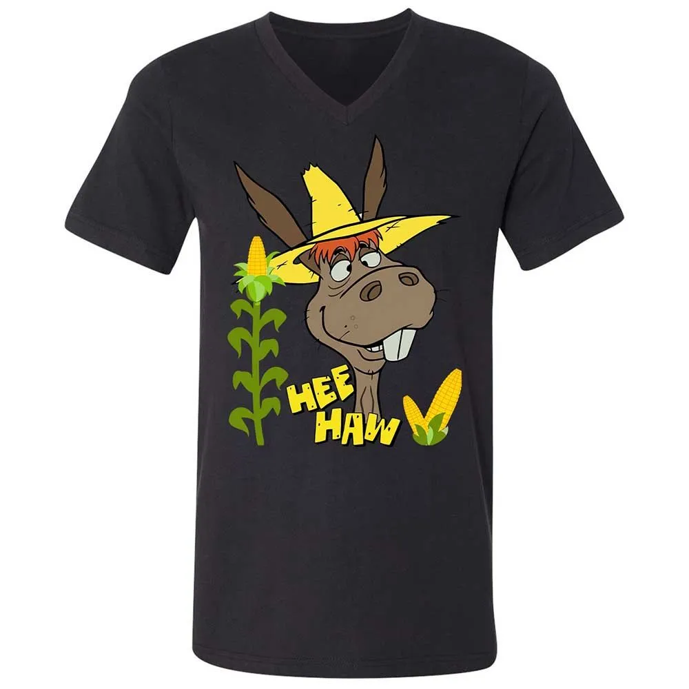 Unisex V-Neck T-Shirt - XDKT7B58 - Black - 11