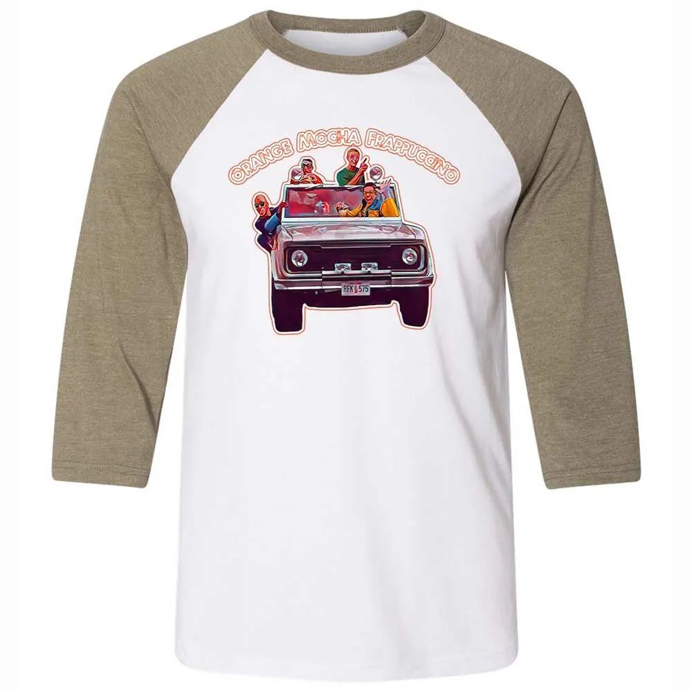 Unisex 3/4 Baseball Tee - XN5QEK4H - White/Heather Olive - 4