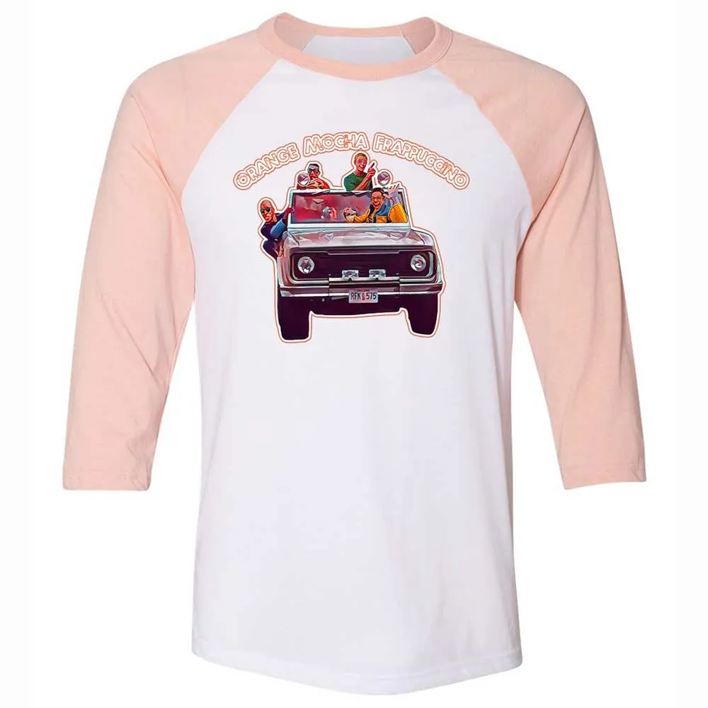 Unisex 3/4 Baseball Tee - XN5QEK4H - White/Heather Peach - 5