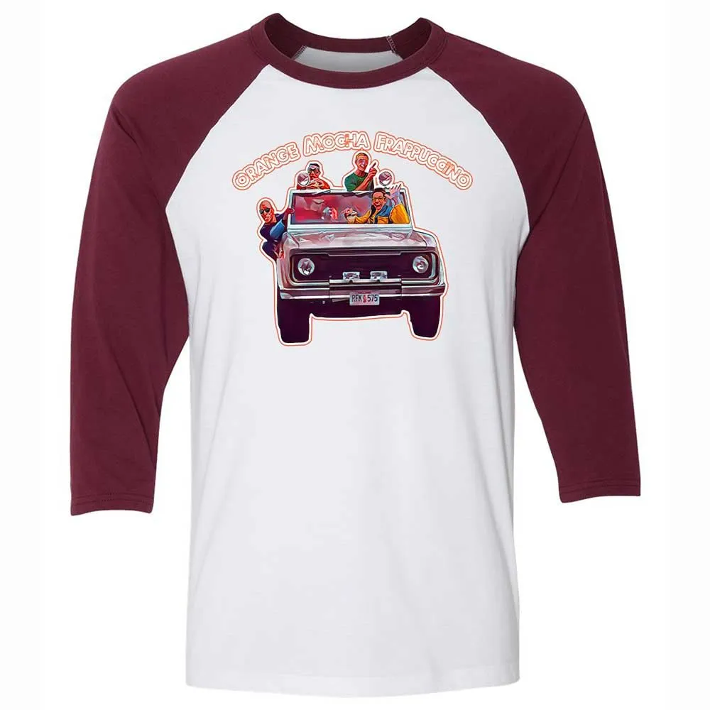Unisex 3/4 Baseball Tee - XN5QEK4H - White/Maroon - 7