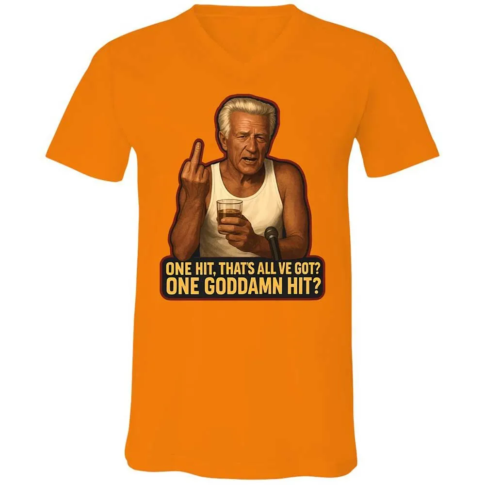 Unisex V-Neck T-Shirt - FVVQKLHZ - Orange - 12