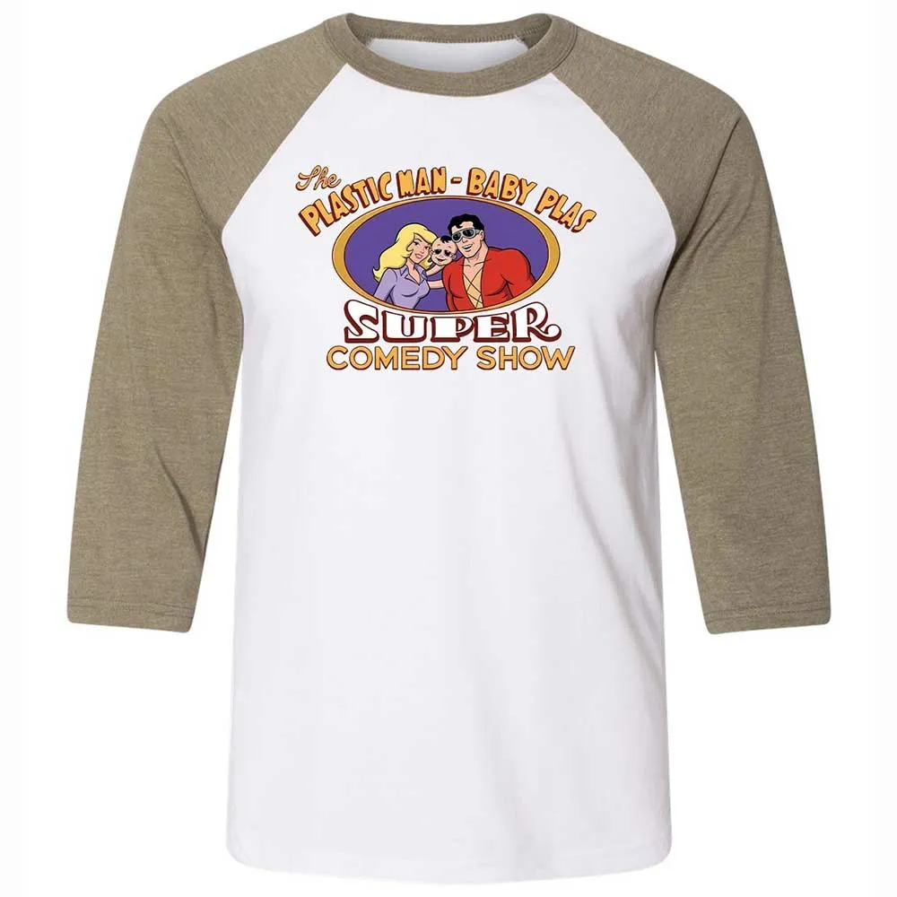 Unisex 3/4 Baseball Tee - FTGZVF89 - White/Heather Olive - 4