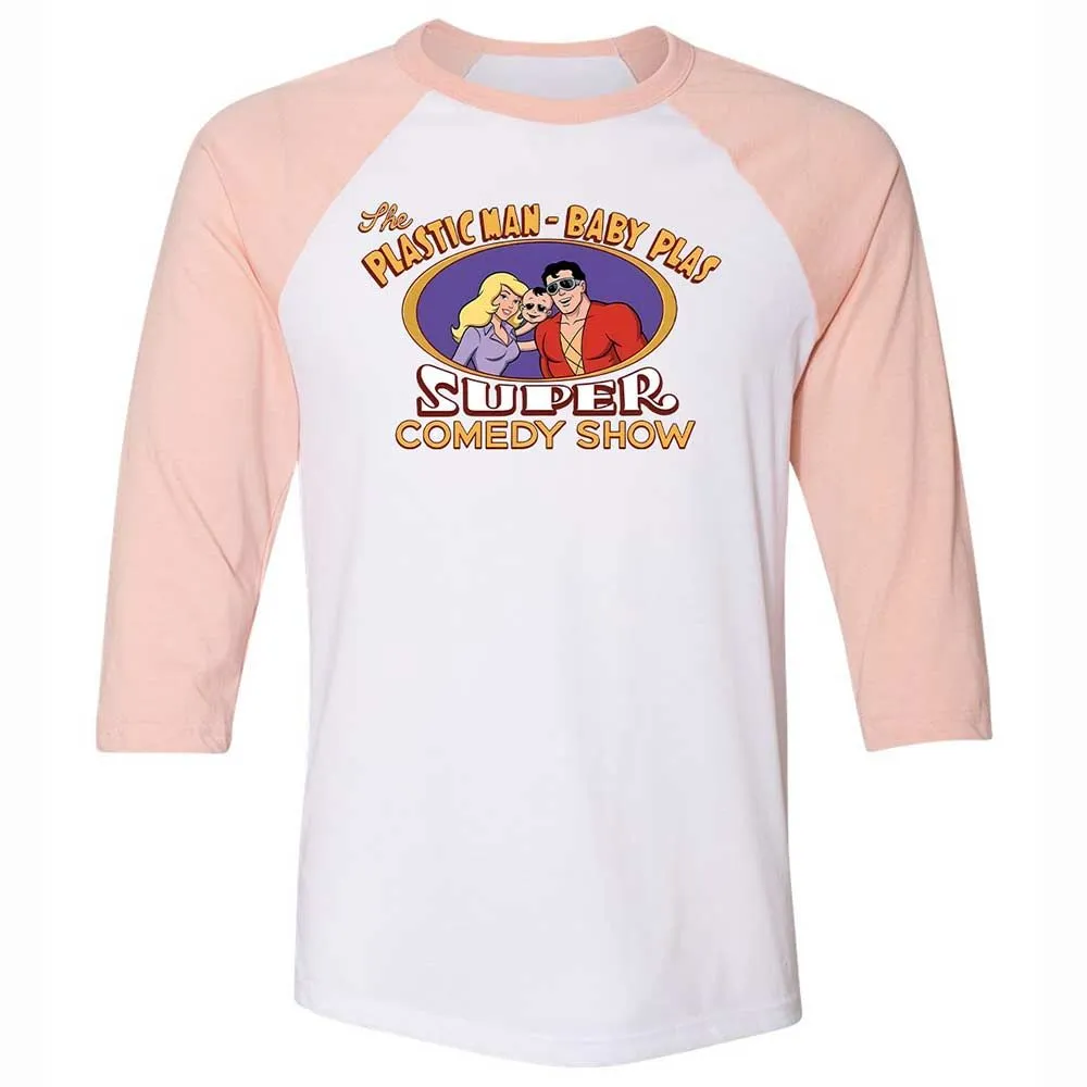 Unisex 3/4 Baseball Tee - FTGZVF89 - White/Heather Peach - 5
