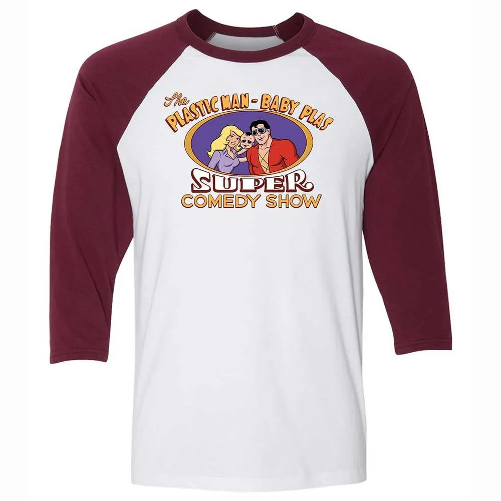 Unisex 3/4 Baseball Tee - FTGZVF89 - White/Maroon - 7