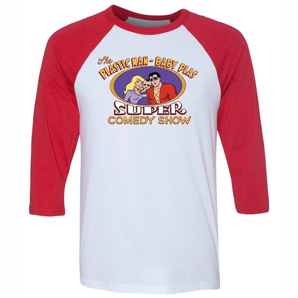 Unisex 3/4 Baseball Tee - FTGZVF89 - White/Red - 9