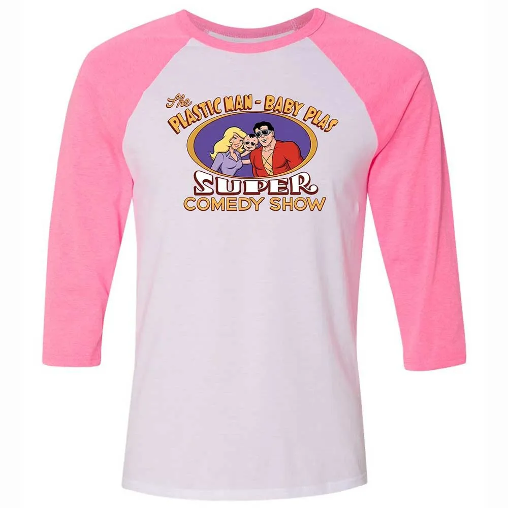 Unisex 3/4 Baseball Tee - FTGZVF89 - White/Neon Pink - 12