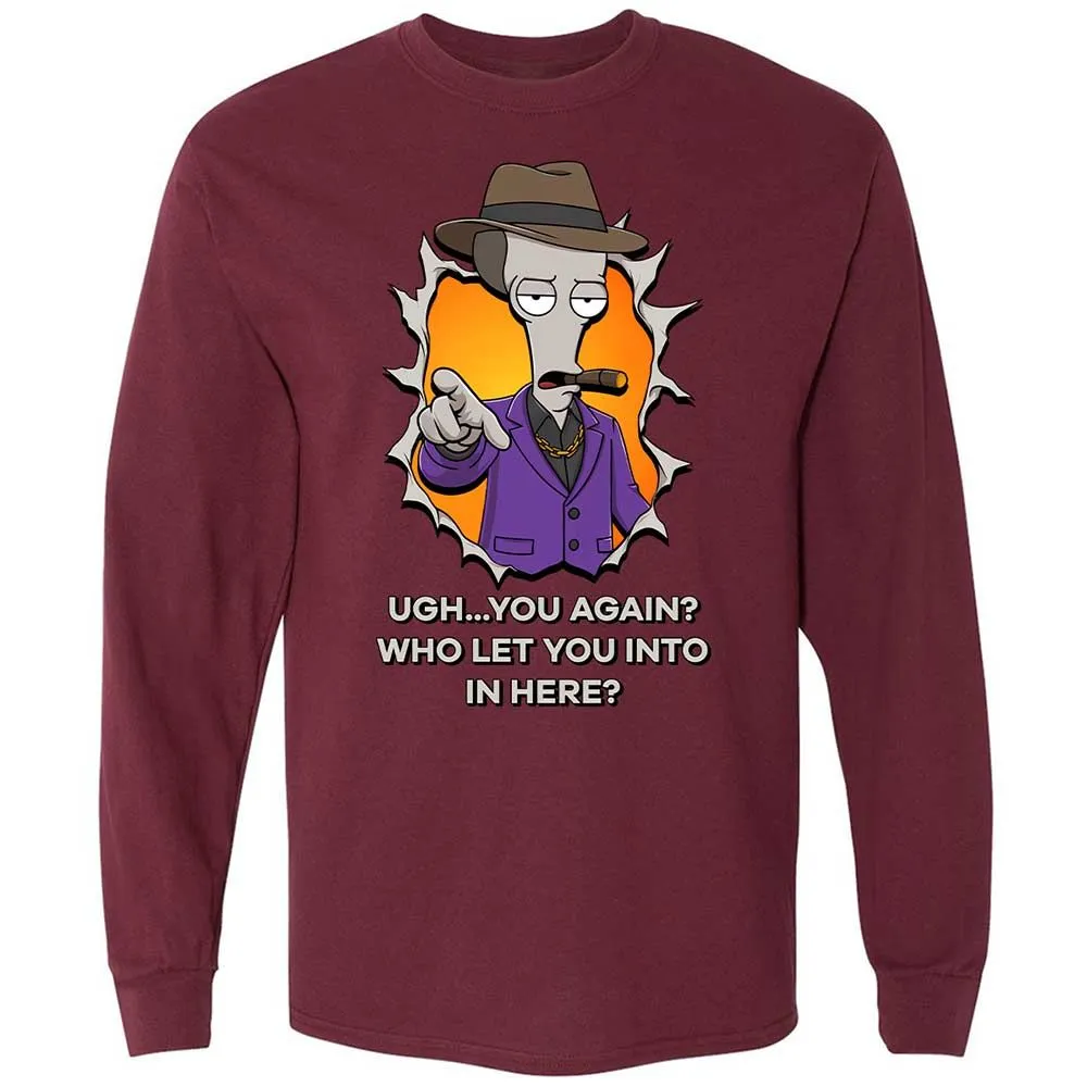 Long Sleeve T-Shirt - UZNMZX6A - Maroon - 16