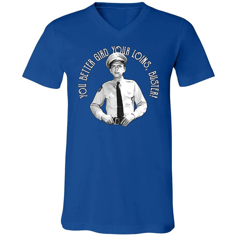 Unisex V-Neck T-Shirt - ZZLR8FLH - True Royal - 4