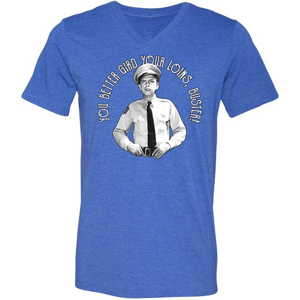 Unisex V-Neck T-Shirt - ZZLR8FLH - Heather True Royal - 5