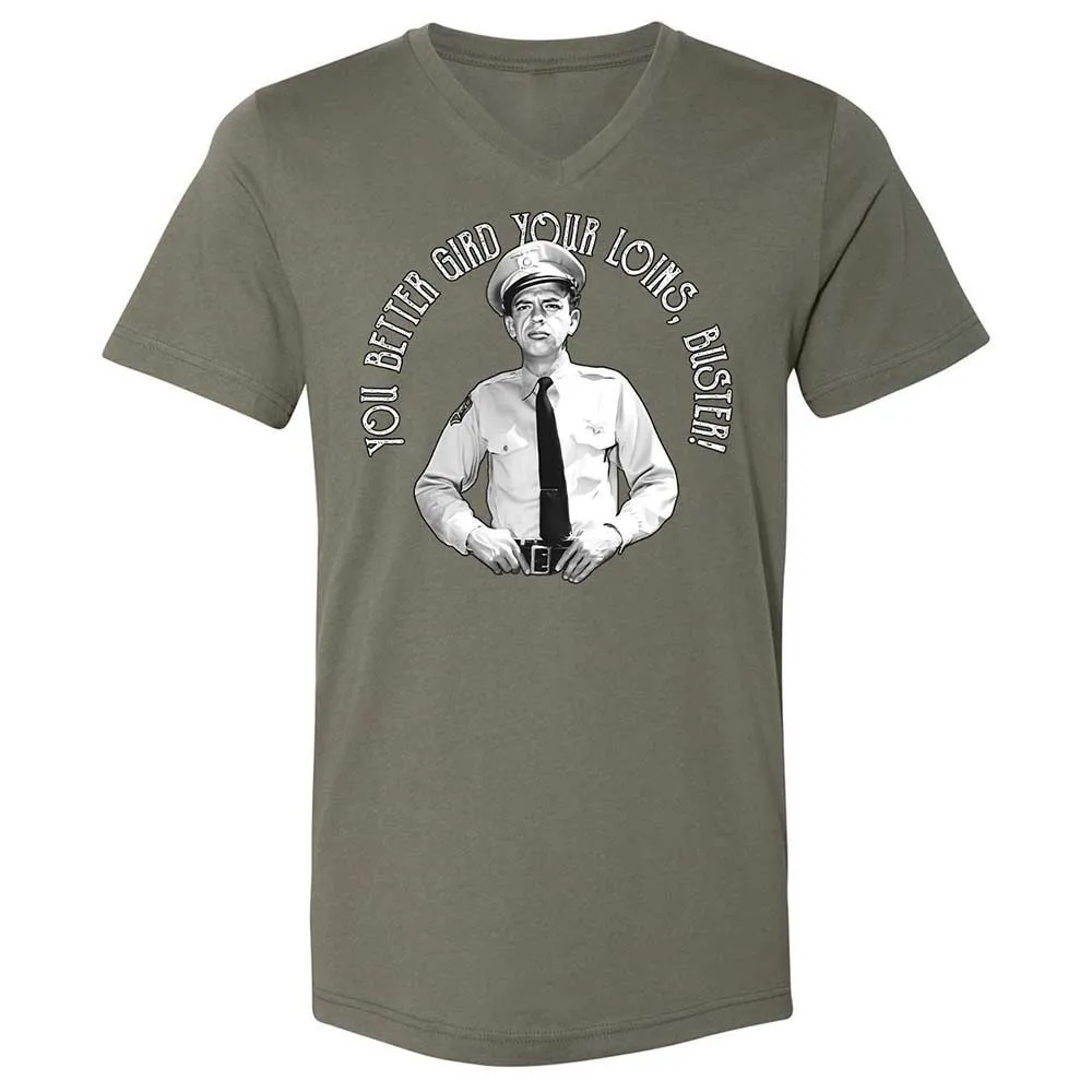 Unisex V-Neck T-Shirt - ZZLR8FLH - Military Green - 11