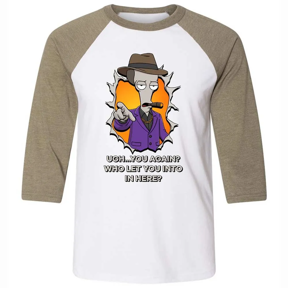 Unisex 3/4 Baseball Tee - QHFPRWLB - White/Heather Olive - 4