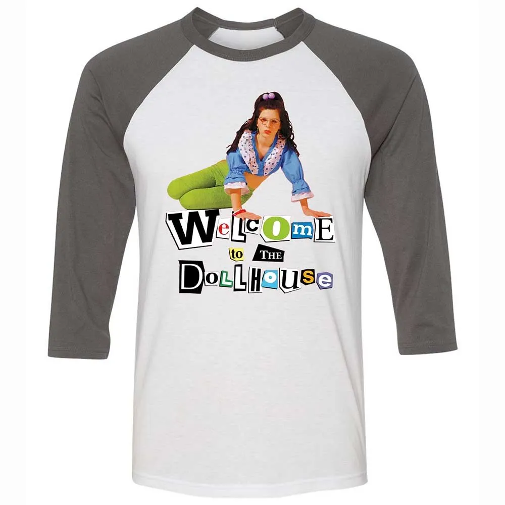 Unisex 3/4 Baseball Tee - SUTDUVD6 - White/Asphalt - 2