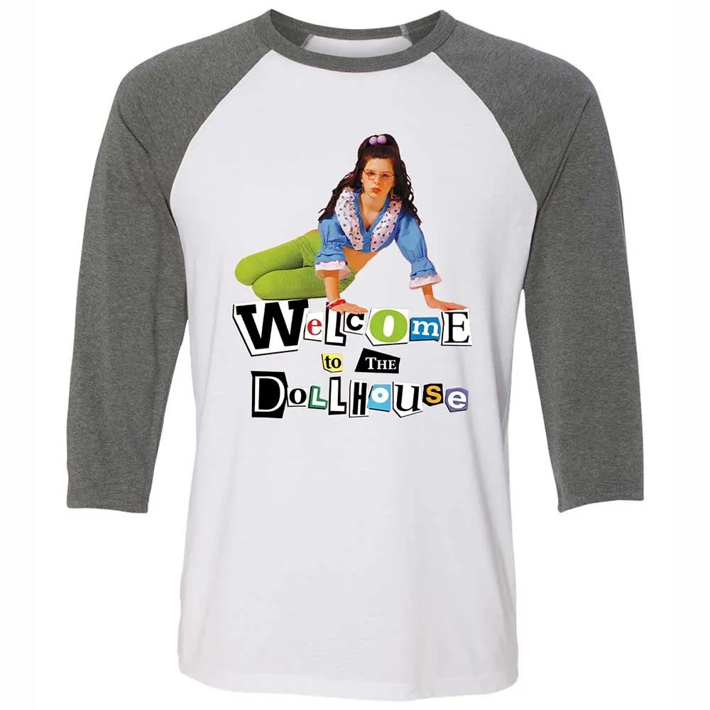 Unisex 3/4 Baseball Tee - SUTDUVD6 - White/Deep Heather - 11