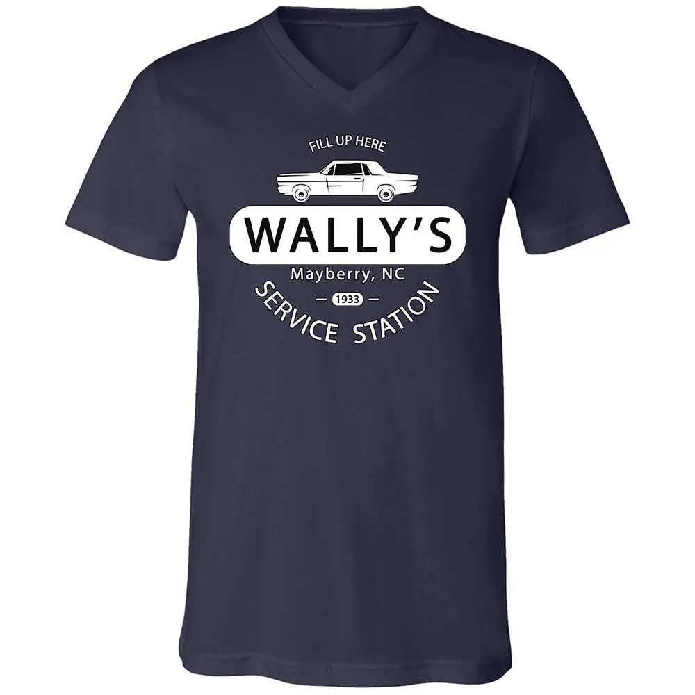 Unisex V-Neck T-Shirt - J6TYQHJC - Navy - 2