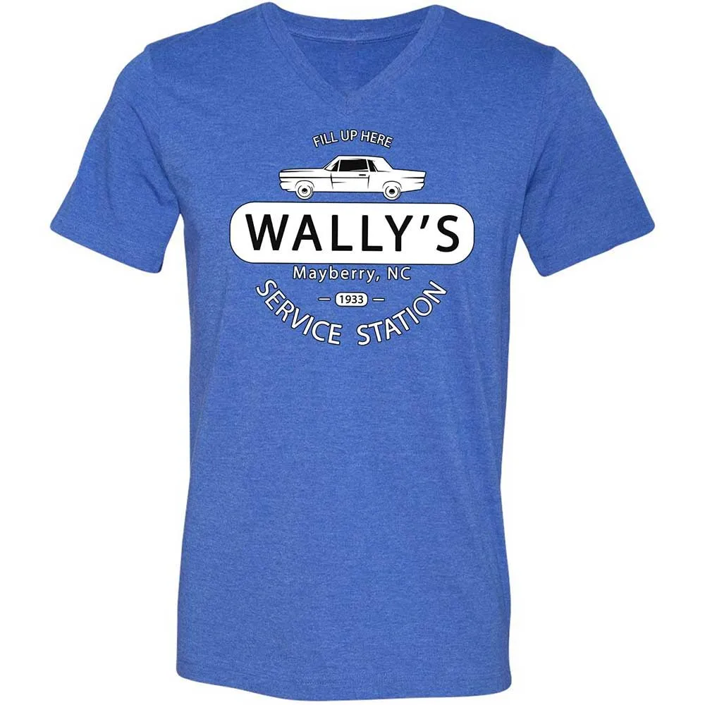 Unisex V-Neck T-Shirt - J6TYQHJC - Heather True Royal - 5