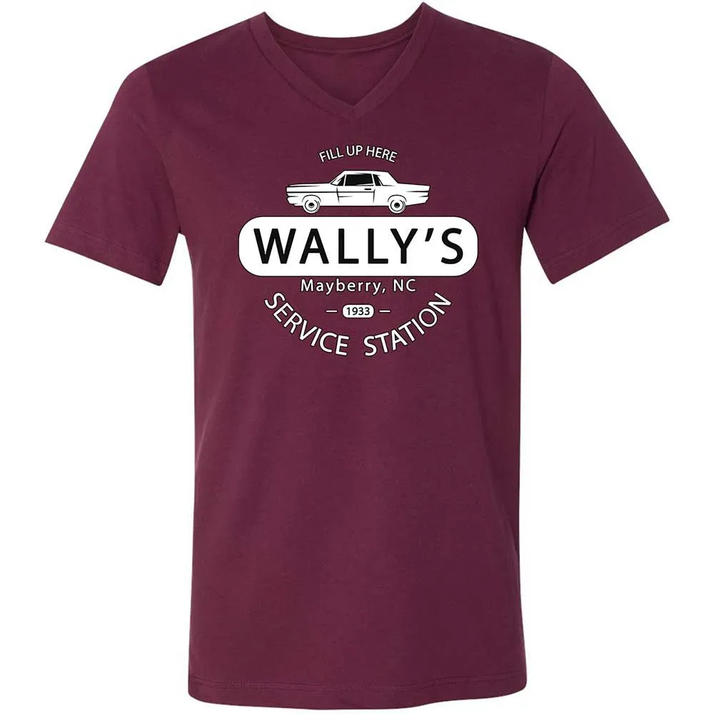 Unisex V-Neck T-Shirt - J6TYQHJC - Maroon - 8