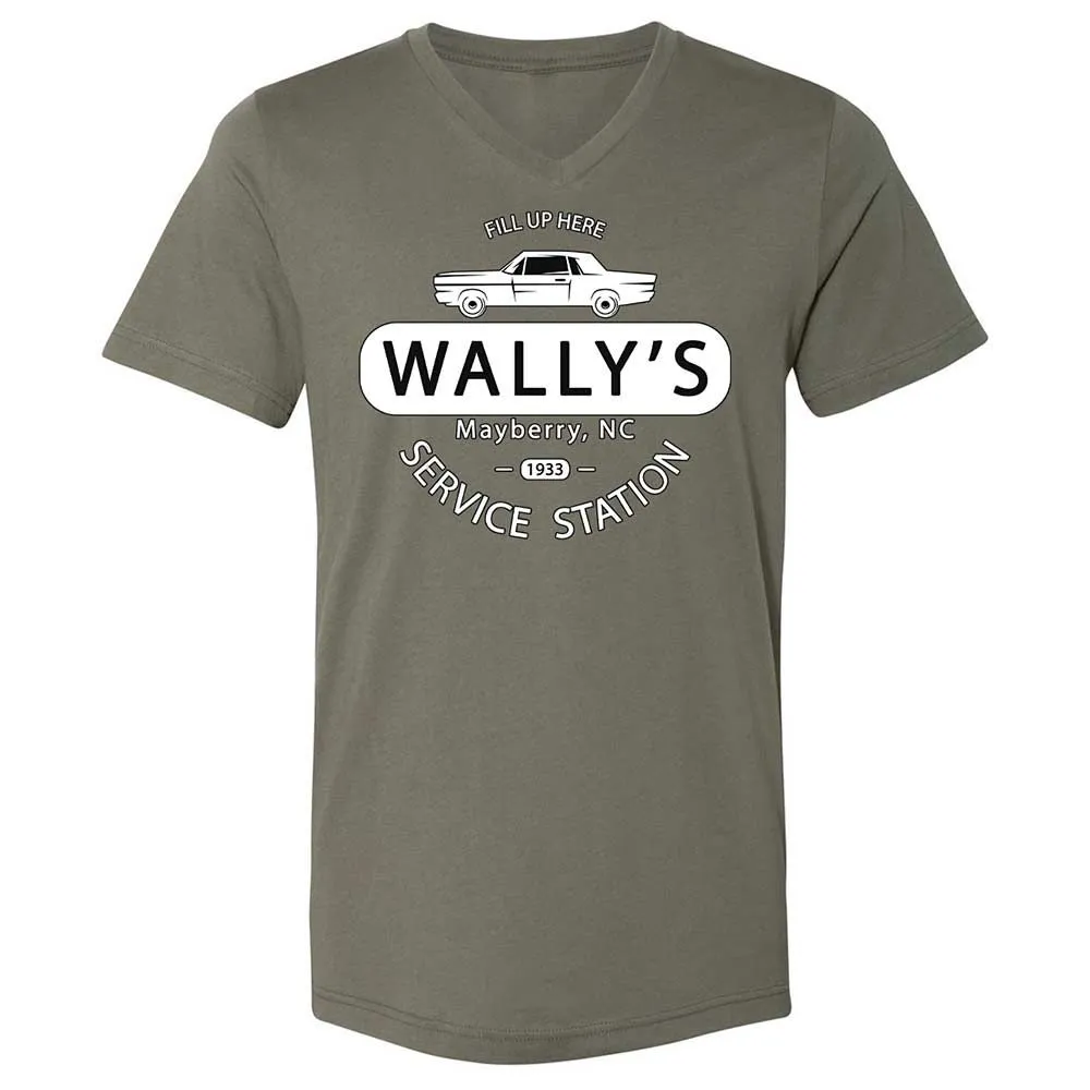 Unisex V-Neck T-Shirt - J6TYQHJC - Military Green - 11