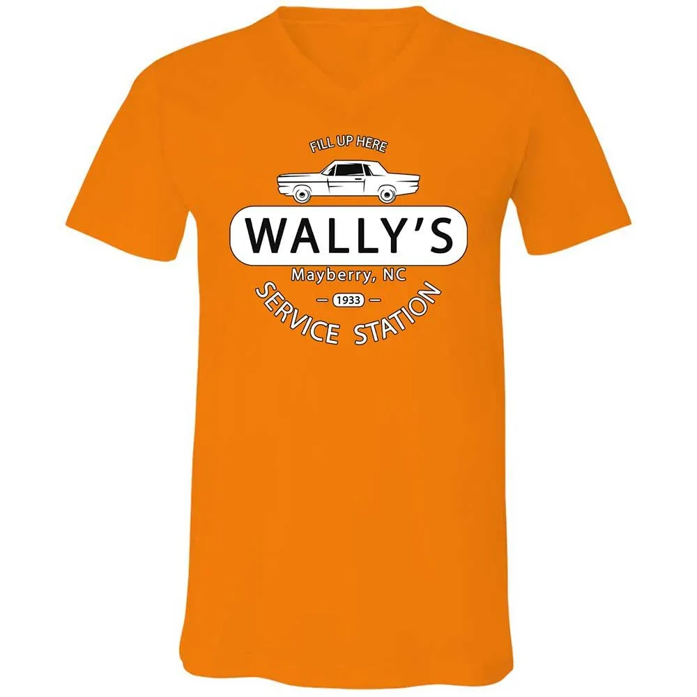 Unisex V-Neck T-Shirt - J6TYQHJC - Orange - 12