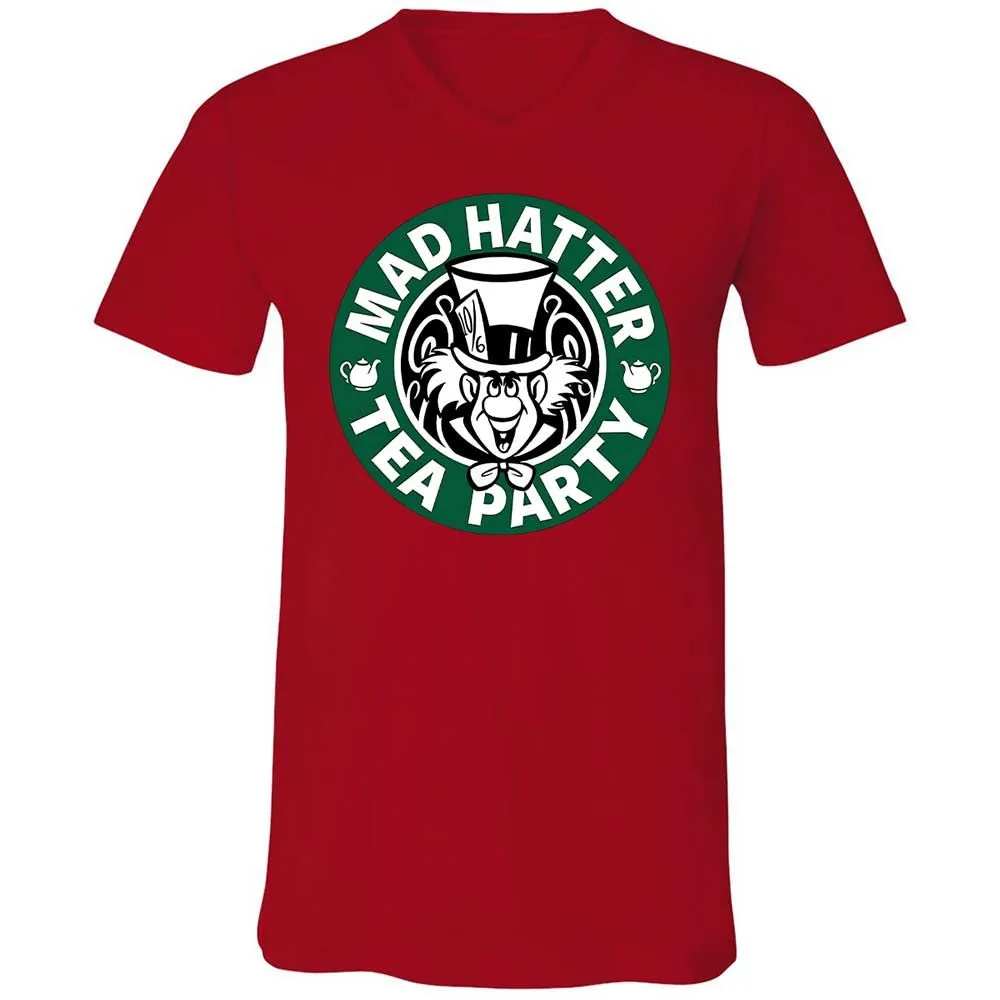 Unisex V-Neck T-Shirt - F5XBNC8B - Red - 5