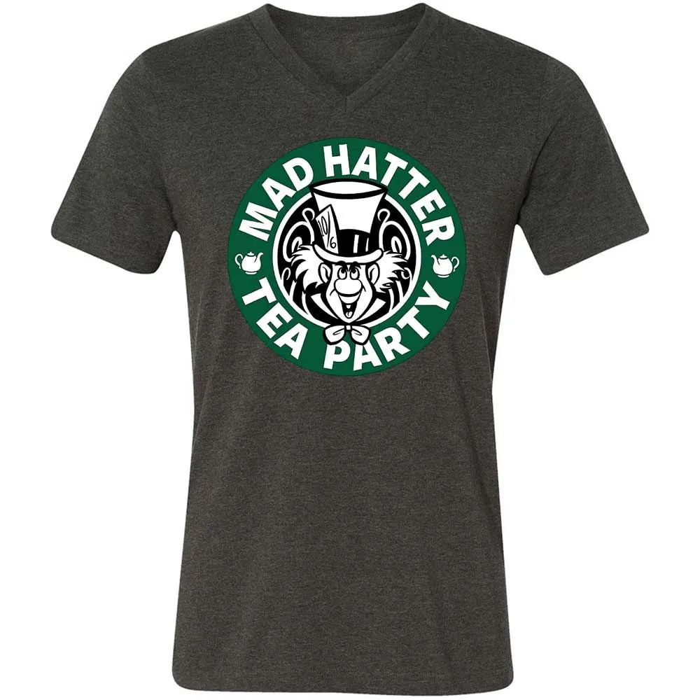 Unisex V-Neck T-Shirt - F5XBNC8B - Dark Grey Heather - 8