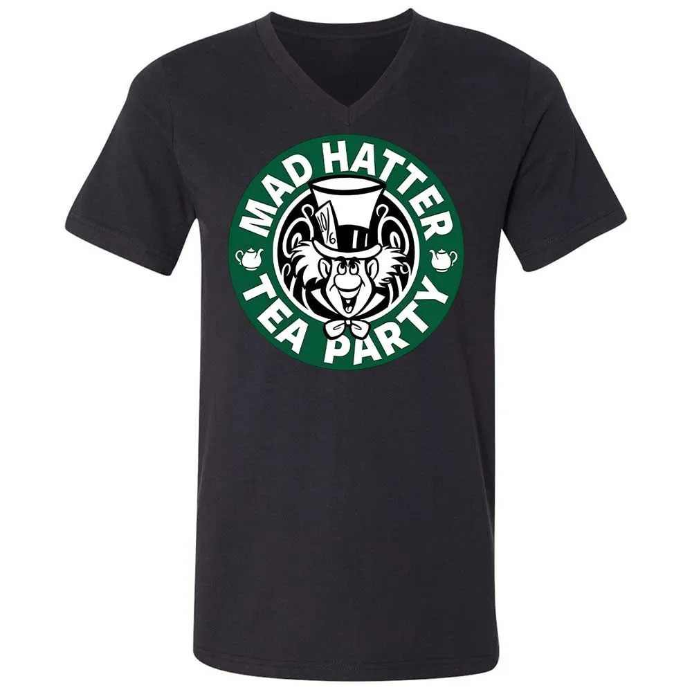 Unisex V-Neck T-Shirt - F5XBNC8B - Black - 11