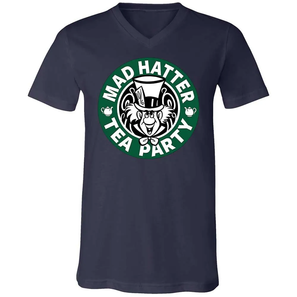 Unisex V-Neck T-Shirt - F5XBNC8B - Navy - 12