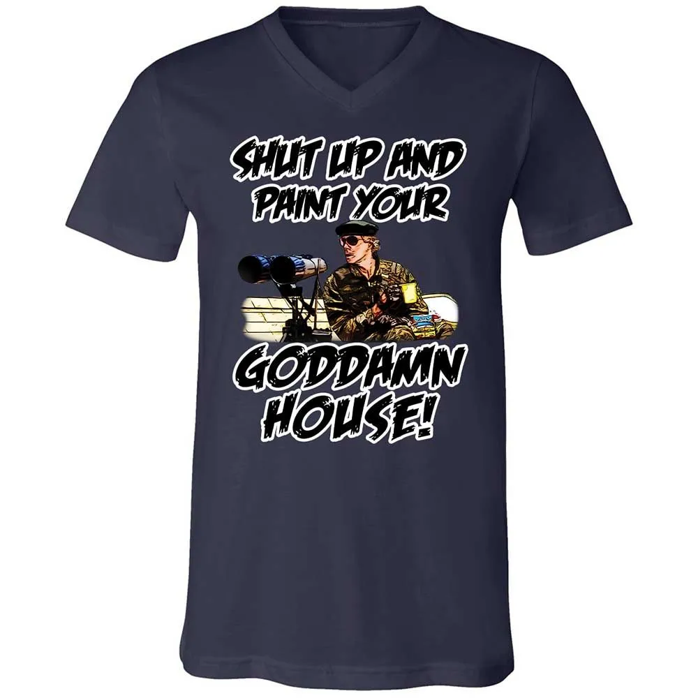 Unisex V-Neck T-Shirt - NLG8AXJN - Navy - 2