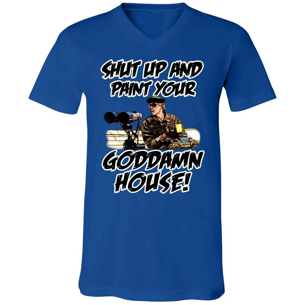Unisex V-Neck T-Shirt - NLG8AXJN - True Royal - 4