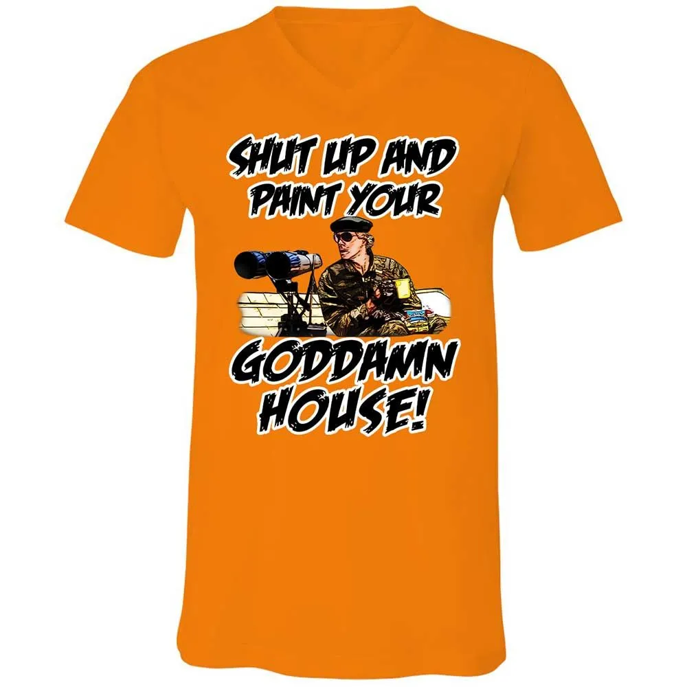 Unisex V-Neck T-Shirt - NLG8AXJN - Orange - 12