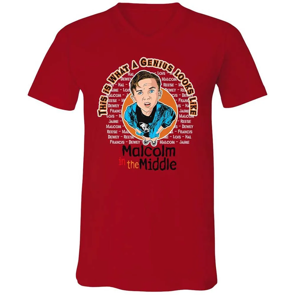 Unisex V-Neck T-Shirt - 2HJKEGH7 - Red - 5