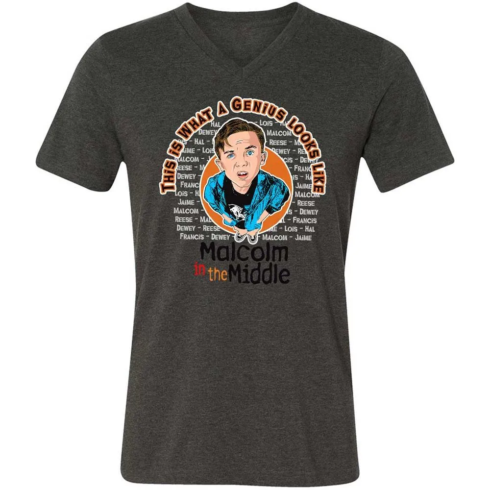 Unisex V-Neck T-Shirt - 2HJKEGH7 - Dark Grey Heather - 8