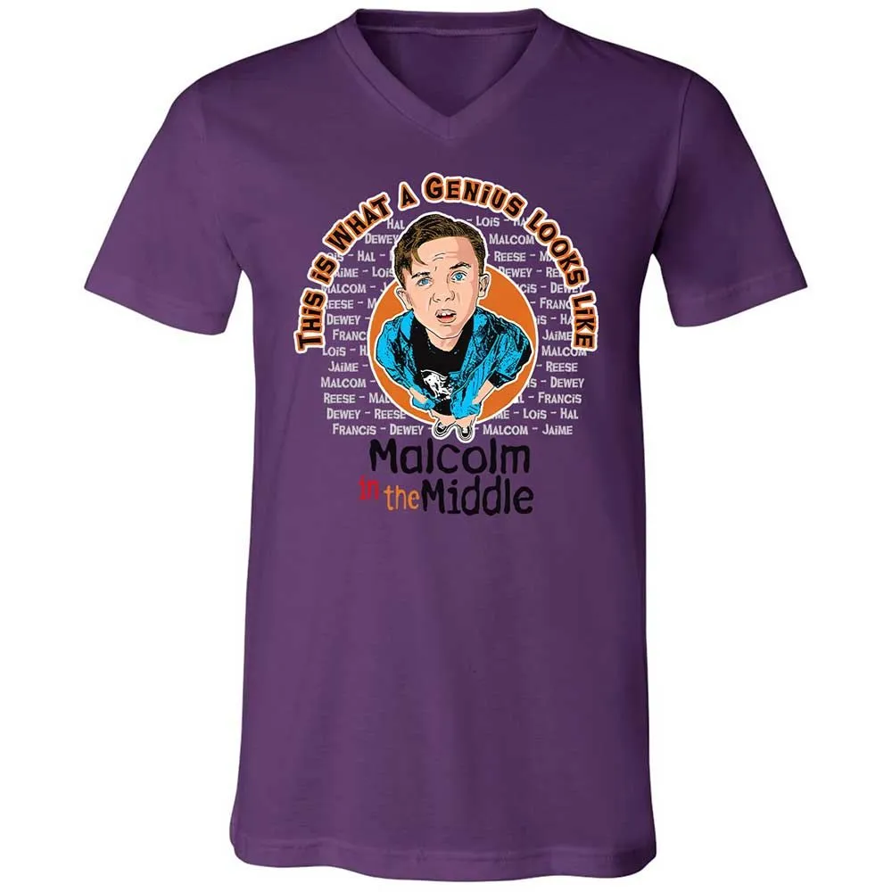 Unisex V-Neck T-Shirt - 2HJKEGH7 - Team Purple - 10