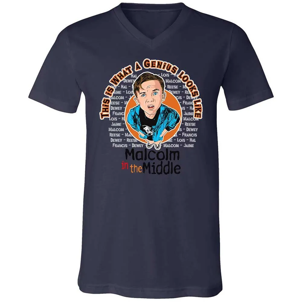 Unisex V-Neck T-Shirt - 2HJKEGH7 - Navy - 12