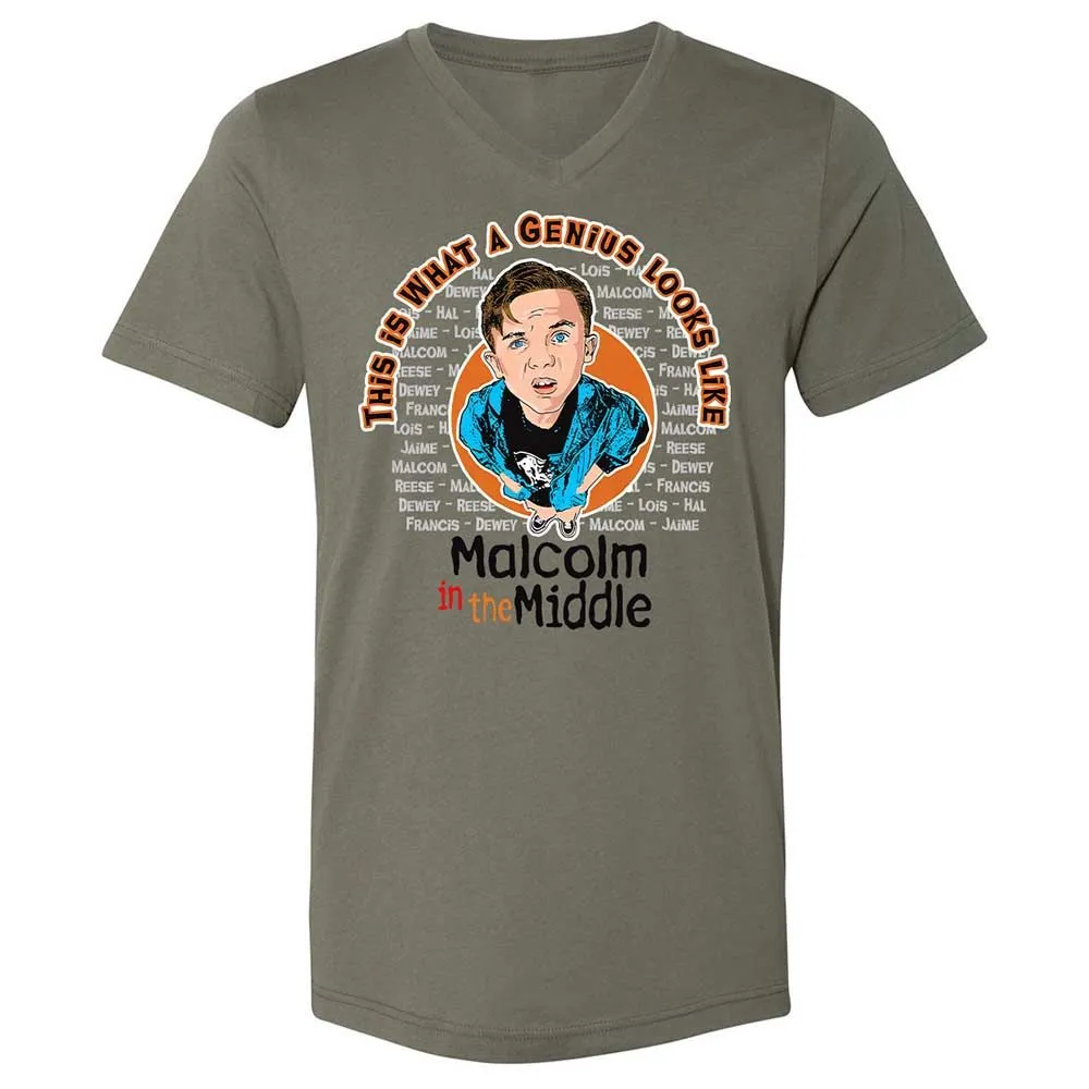 Unisex V-Neck T-Shirt - 2HJKEGH7 - Military Green - 15