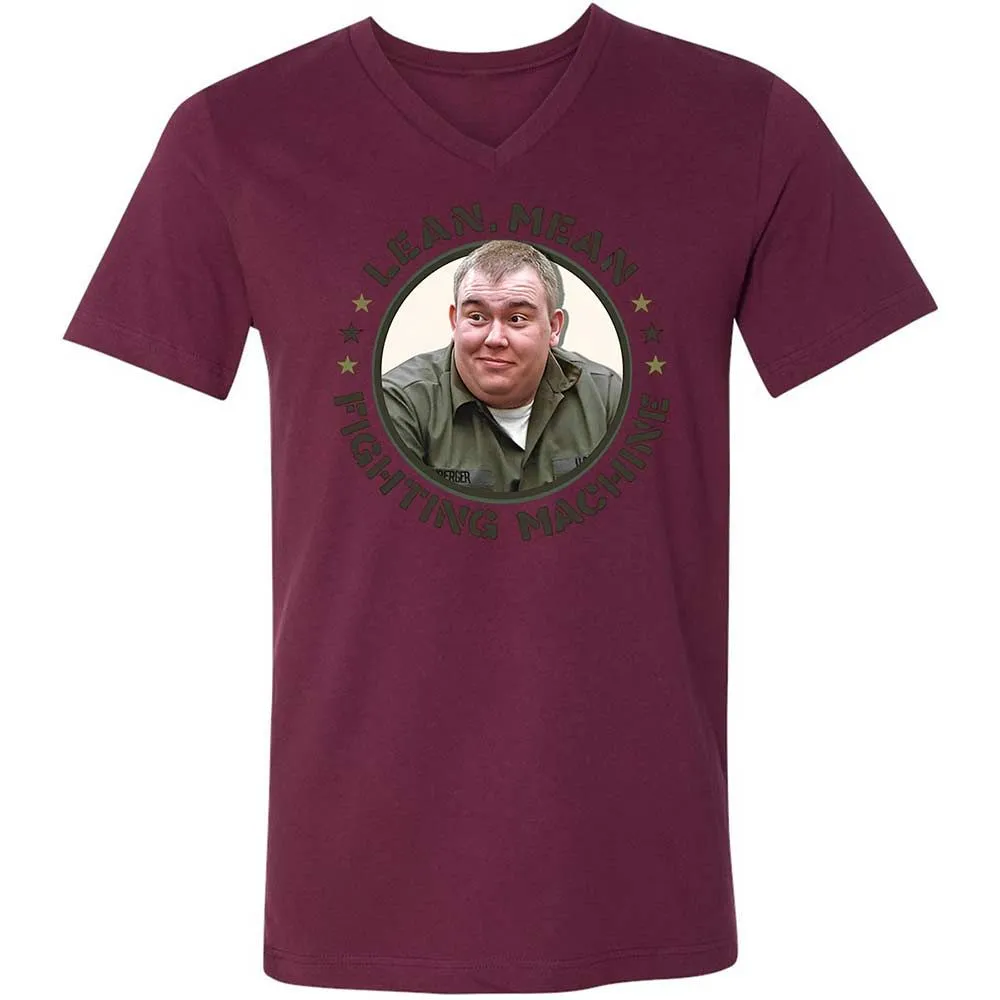 Unisex V-Neck T-Shirt - E54QFZNS - Maroon - 14