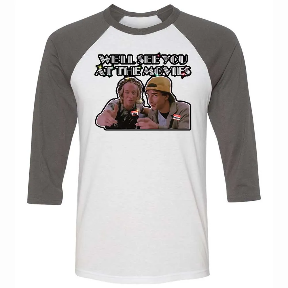 Unisex 3/4 Baseball Tee - 11HTTNVS - White/Asphalt - 2