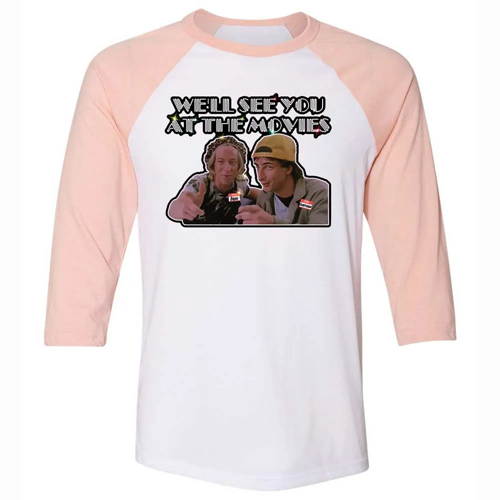 Unisex 3/4 Baseball Tee - 11HTTNVS - White/Heather Peach - 5