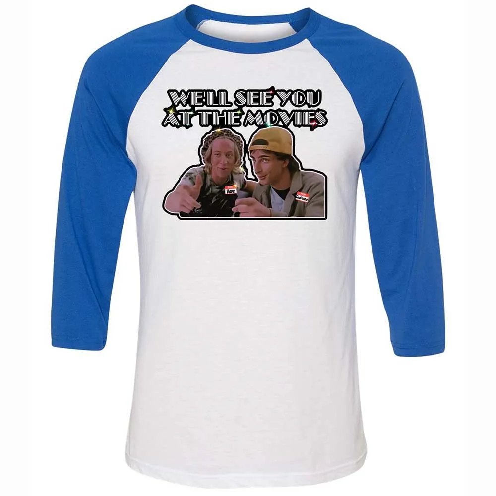 Unisex 3/4 Baseball Tee - 11HTTNVS - White/True Royal - 10